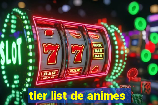 tier list de animes